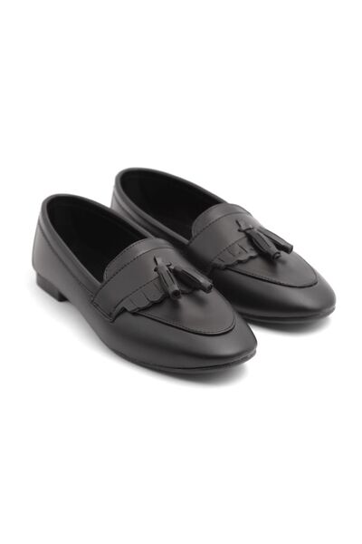 MAYA SHOES Kadın Loafer Babet Püskül Detaylı
