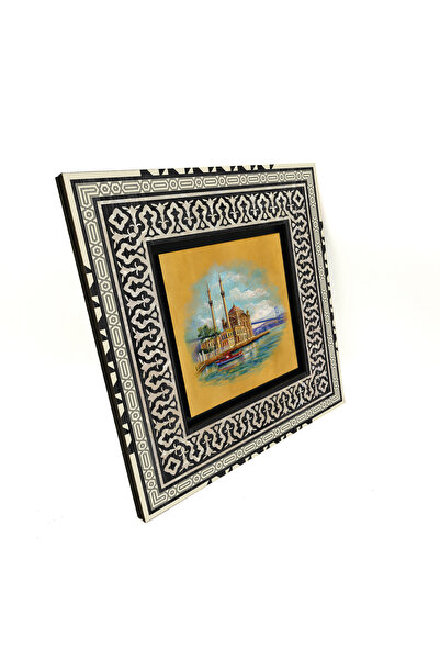 Sadrazam Ortaköy Mosque Printed 20X20 Mdf Anatolian Painting Krt-36