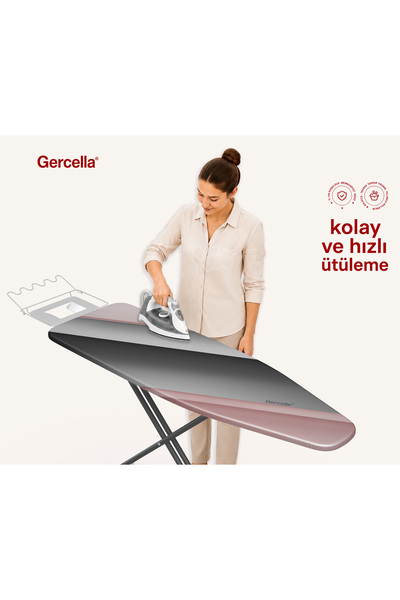 GERCELLA (HEDİYELİ) ELVİS BATTAL BOY (XXL BEDEN) (60X162 CM ) ÜTÜ MASASI KILIFI