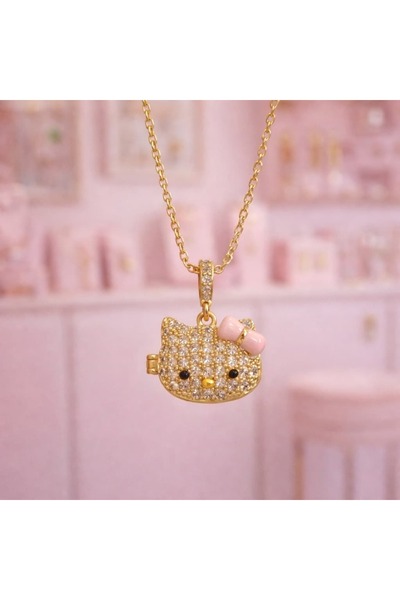Heda Jewelry Hello Kitty Locket Necklace - Openable Memory Necklace