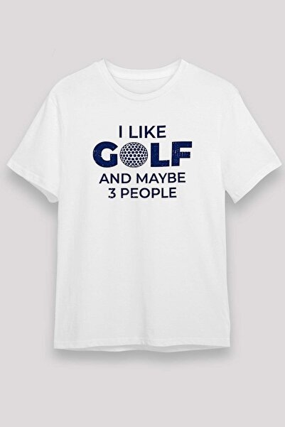 Darkhane Golf Printed Unisex White T-Shirt - Tshirt