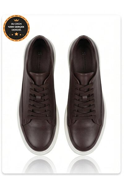 CRC AYAKKABI Crc White Stylish 100% Genuine Leather Sneakers Sole Casual Shoes