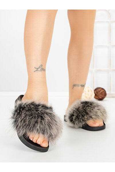 Vivirich Women's Slipper with low gray sole made of textile material Noraya