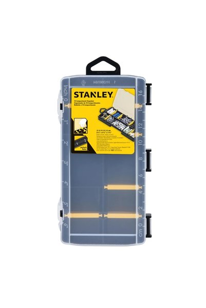 Stanley 10-Compartments Storage Organizer W/Clear Lid (21 x 11.4 x 3.5 cm)