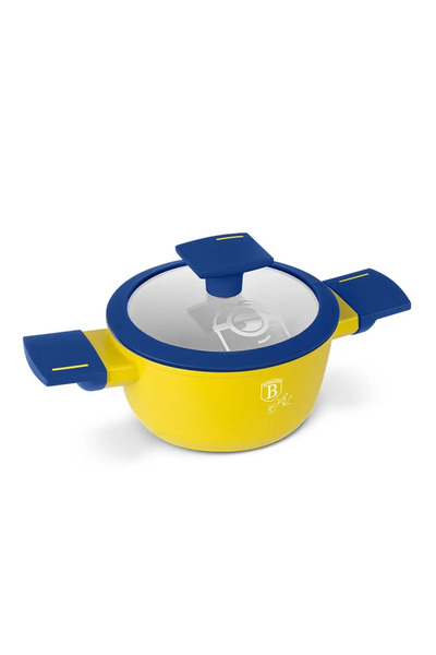 Minions Oală cu capac, din aluminiu forjat/sticlă/silicon, 23 x 14 x 7 cm, 0,...