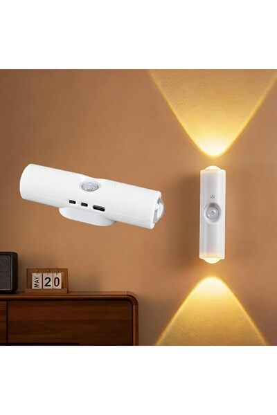 TERRIFI Rechargeable Smart LED Motion Sensor Light,Punch Free Wireless Color ...