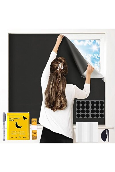 PERFORLLD Blackout Blind,145 x 350cm 420D No Drill Blackout Blind, Portable D...