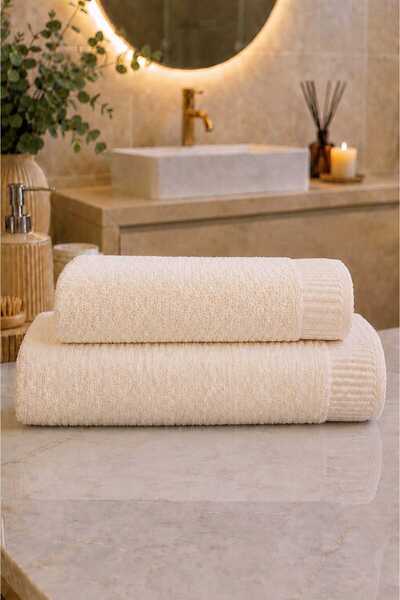 Mela Home Alora 2-Piece Bath Towel Set - Hand and Face Towels - Dowry - Gift ...