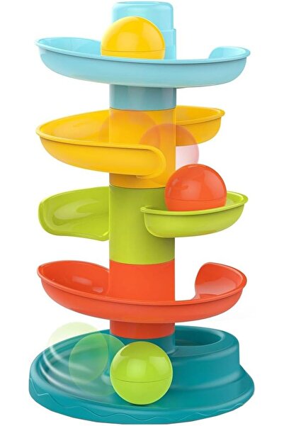 huanger HE0291 Baby Roll Ball Tower, Educational Building Ramp Toy with Colou...