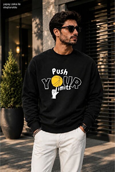 caddekombin Muška majica za biciklizam sa printom košarke "Push Your Limits" ...