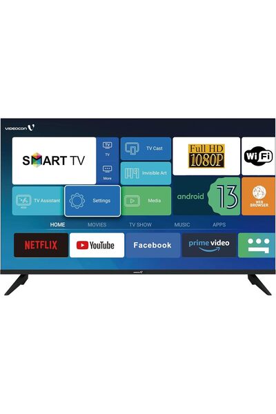 Videocon 40 Inch Edgeless Full HD Android Smart TV- Google Play, Netflix, You...