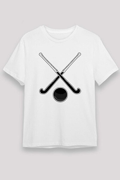 Darkhane Field Hockey Printed Unisex White T-Shirt - Tshirt