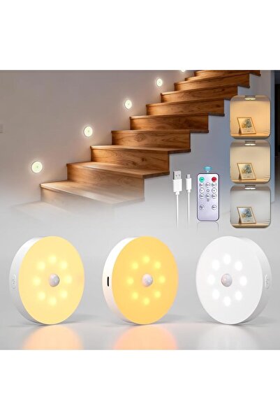 GENERAL Motion Sensor Light, LED Puck Lights with Remote Control, Rechargeabl...