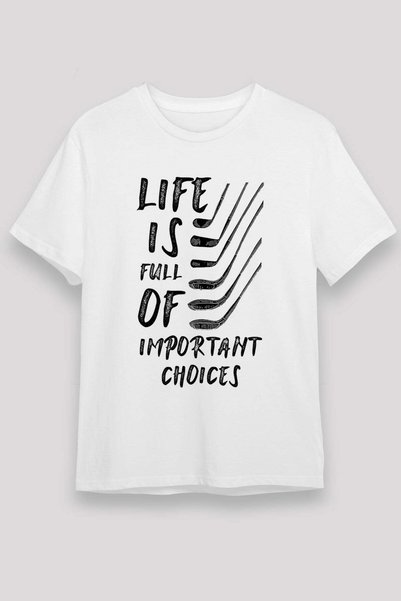 Darkhane Golf Printed Unisex White T-Shirt - Tshirt