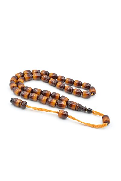 Murty99 Nael Kaplan Signed Vernier Orange Orange Amber Prayer Beads