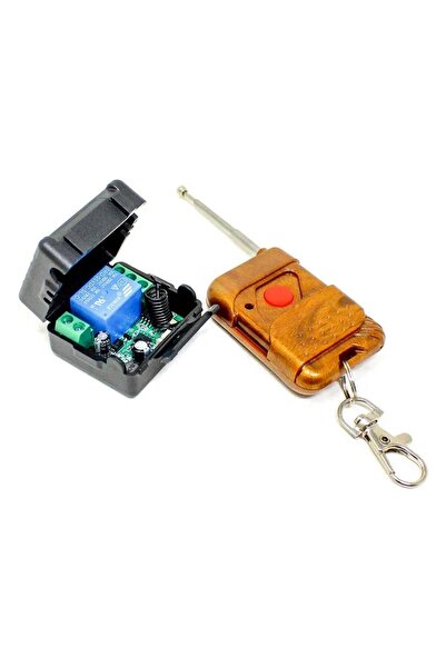 EmAyCenter 433 MHz 12V 1 Kanal Kablosuz RF Alıcılı Röle Modülü Uzaktan Kumand...