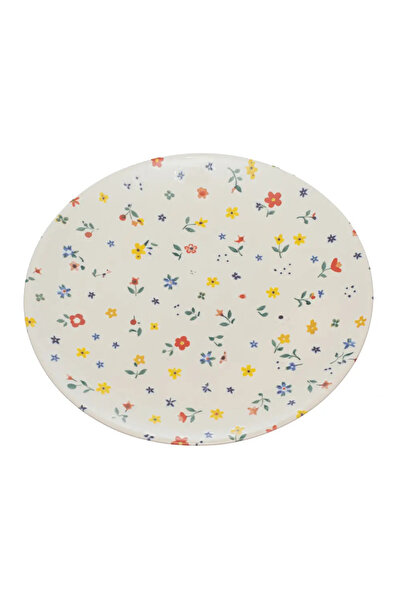 Ipec Farfurie de desert Giardina, ceramică vitrificată, 20 cm, albă cu model