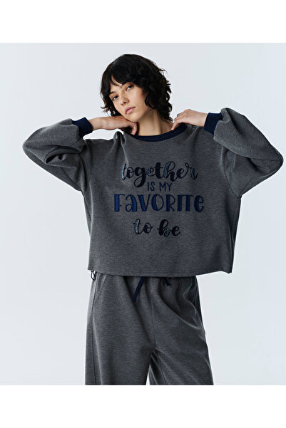 Twist SLOGAN NAKIŞLI SWEATSHIRT