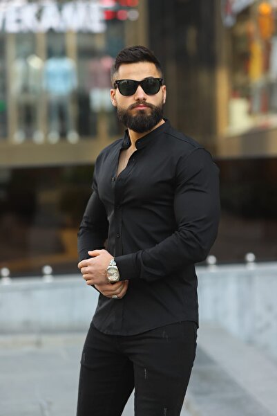 blackpanther HAKİM YAKA SLİM FİT LİKRALI GÖMLEK