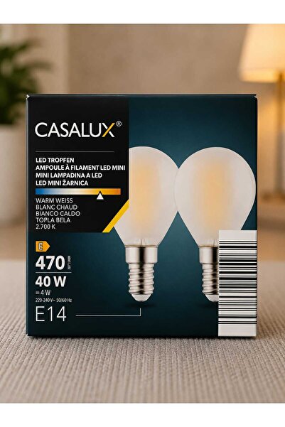 casalux Σετ 2 λαμπτήρων LED E14 – 4W, 470 lumens, θερμό λευκό φως
