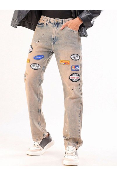 The Indian Garage Co By Styli Men Straight Fit Mid Rise Jeans