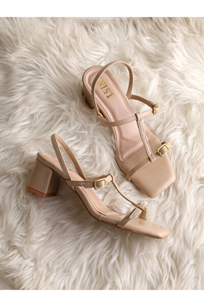 GNIST By Styli T Strap Block Heel Sandals