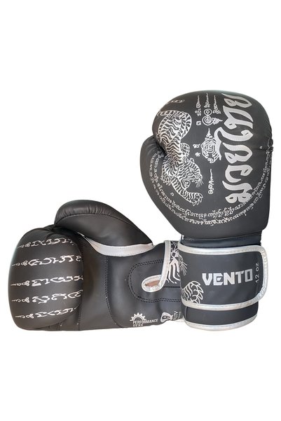 VENTO Tiger Boxing and Kickboxing Gloves Black