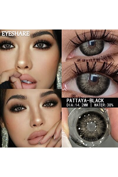 dermasuction Pattaya black serisi koyu gri göz lensi yıllık