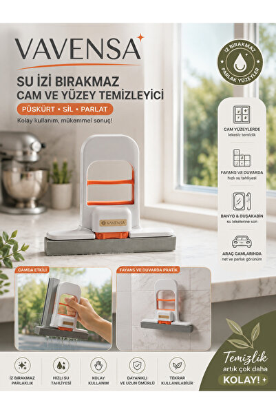 VAVENSA Mini Cam Sileceği Çekçek Su Sıyırıcı Duşakabin Ayna Fayans Temizleme ...
