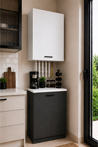 Tdesigno Bien Kombi Dolabı – Kahve Köşesi-Çok Amaçlı Dolap -Erzak-Mutfak-Kile...