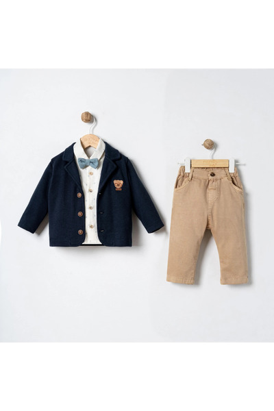 DIDuStore Mymi̇o Men's 9-24 Months 3-Piece Suit with Jacket