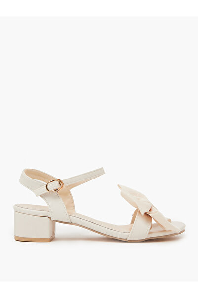 Take Two By Styli Women Solid Color Block Heel Bow Sandals