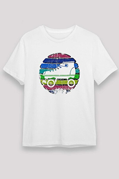 Darkhane Skate Printed Unisex White T-Shirt - Tshirt