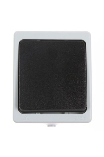 OEM Hoff Cubik stairhead switch, surface-mounted, 10A, IP54, gray + black