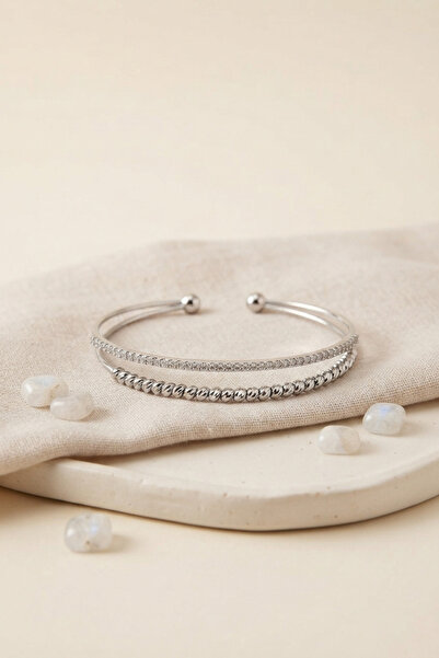 Skygo Silver Color Dorica and Zircon Stone Women's Bracelet Tj-Bb8887