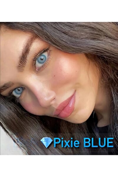 dermasuction Pixe blue haresiz açık mavi göz lensi yıllık