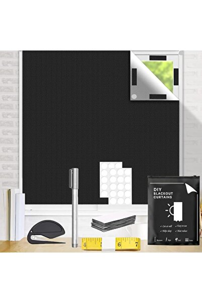 KOWVOWZ Blackout Blind, 200 x 145cm Blackout Curtains, Portable Blackout Wind...