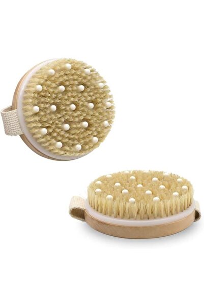 None Perie uscată pentru corp - Păr de mistreț - 2 bucăți - Exfoliantă - Anti...