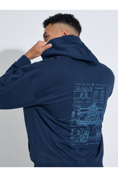 Styli Back Cafe Vibe Heavy Oversized Hoodie
