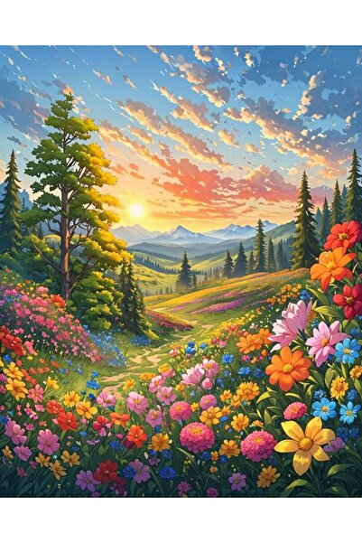 SYOSI DIY Paint by Number Kit for Adults, Premium Landscape and Flower Canvas...