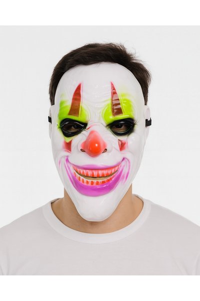 Hafk Mey Import ®   Delirious Smile Psychopath Clown Themed Joker Mask