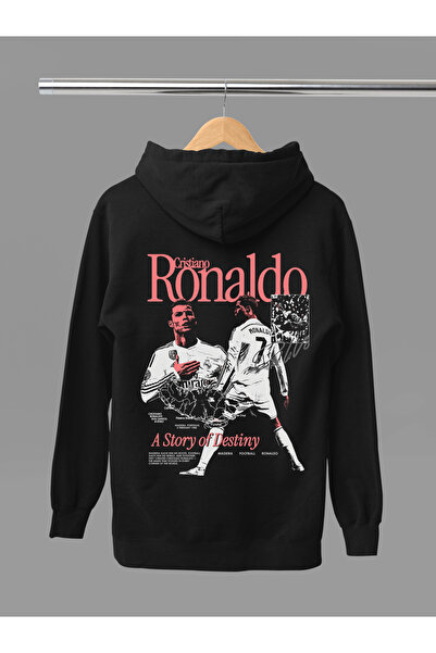 MAGORS Christiano Ronaldo Printed Cotton Long Sleeved 3-Yarn Hooded Sweatshirt