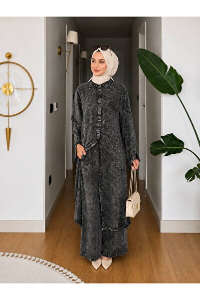 pembiş tesettür Firdevs Pantolonlu Tunik Takım