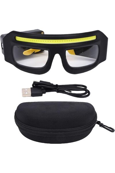 Hyuduo LED Headlight Glasses, Motion Sensor and Touch Control Safety Glasses ...