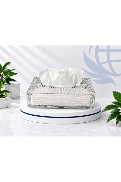 Generic Brand Transparent Crystal Tissue Box
