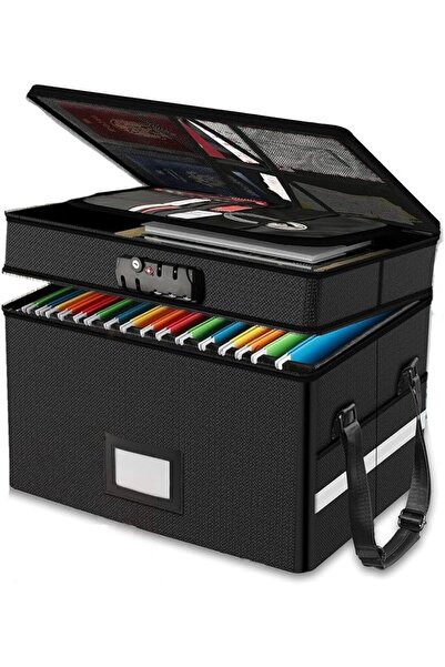 OASISGALORE صندوق تخزين المستندات، منظم ملفات، صندوق ملفات قابل للطي مقاوم لل...