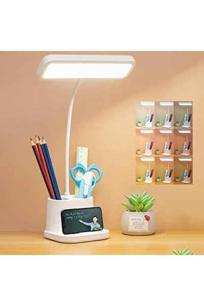 Generic مصباح مكتب LED قابل لإعادة الشحن - 3 أوضاع إضاءة وسطوع قابل للتعديل، ...