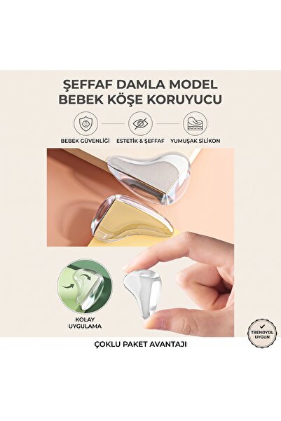 Silikon Şeffaf Masa Kenar ve Köşe Koruması