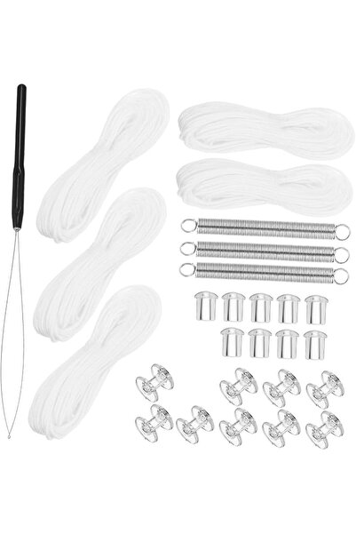 PRETYZOOM 1set Rv Blinds Repair Kit White Pleated Shade Replacement Parts Wit...