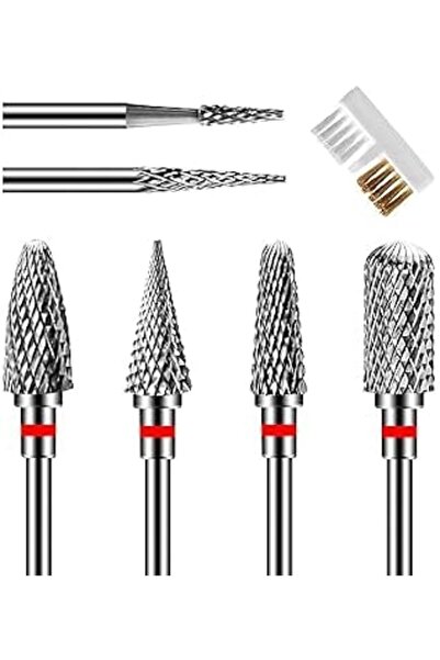Skin Generics 6 Pack Tungsten carbide Nail Drill Bits 3/32in Shank Drill Bits...